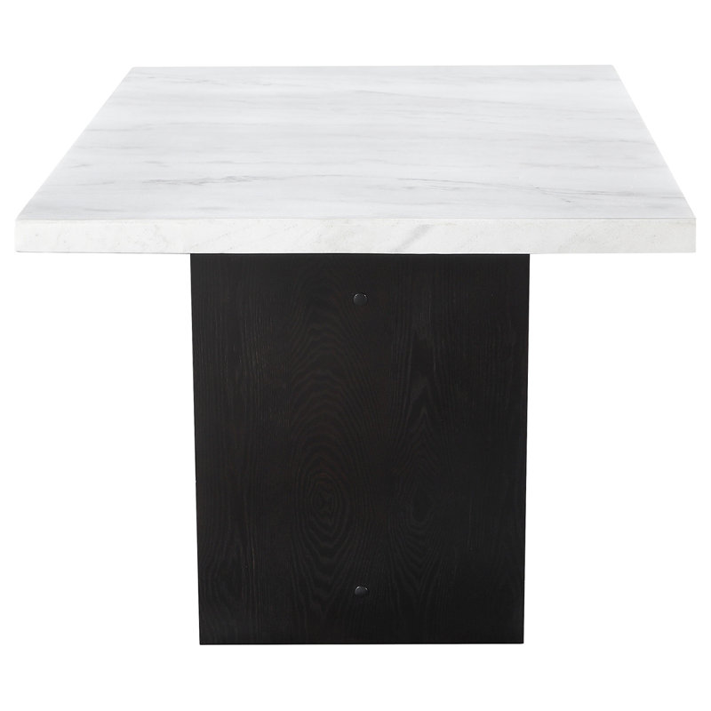 Maroney Rustic Marble Top Dining Table