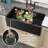 Apron Front Fireclay Farmhouse Kitchen Sink Single Bowl Farm Sink in Black with Accessory Kits-93023617