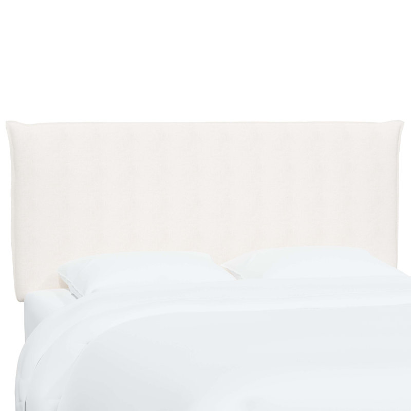 Halcyon Upholstered Headboard, Full / Double, Zuma White Textured Linen