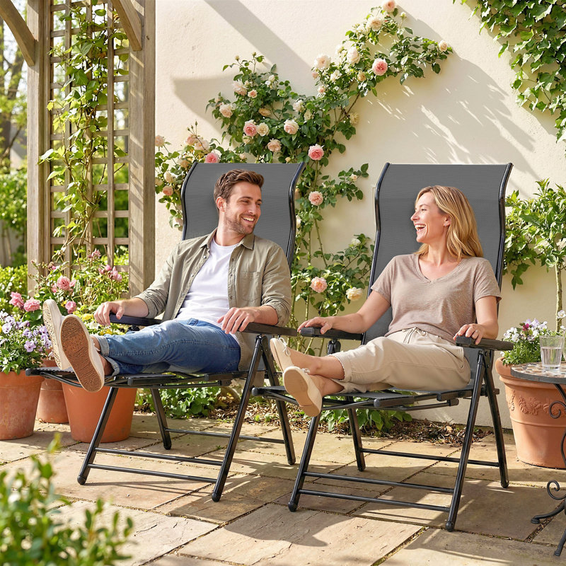 Outdoor Lounge Chair, Dark Grey