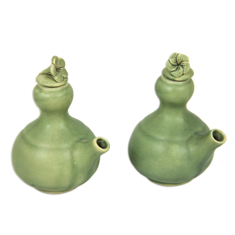 Ensemble de mazout et de vinaigre de céramique