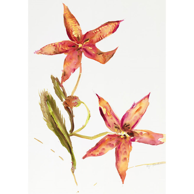 Bloom X - peinture sur toile tendue, Couche de verre, H 76 po x l 54 po