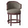 Gimlet Upholstered Stool with Solid Wood Frame