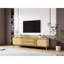 Meuble télé pour téléviseur de 75 po ou moins: pièces en bois massif, espace de rangement pratique Armoire moderne: pieds, espaces fonctionnels