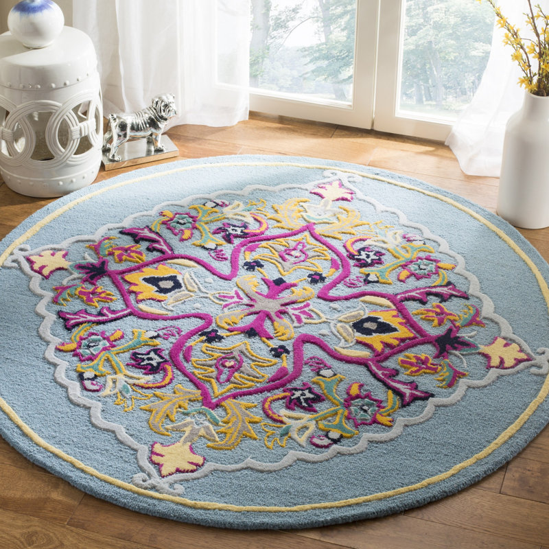 Blokzijl Hand Tufted Wool Oriental Rug, Round 3'