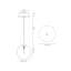 Luminaire suspendu, 6 po, doré, verre transparent-1401653551