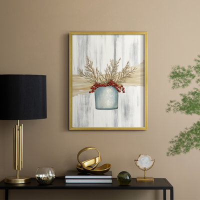 «Christmas Holiday Art», reproduction encadrée CCXC - bois massif