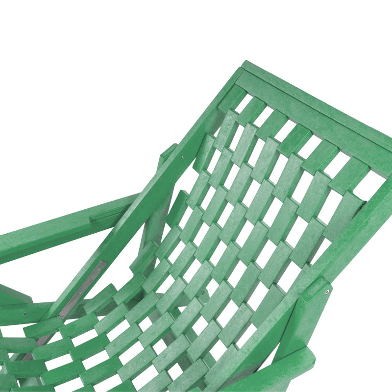 Pinecrest Fully Assembled All-Weather Outdoor Folding Lounge Chair and Table 3 Piece Set, Green