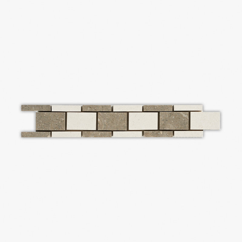 Champagne, Seagrass Honed Blend Limestone 2x12 Decorative Border