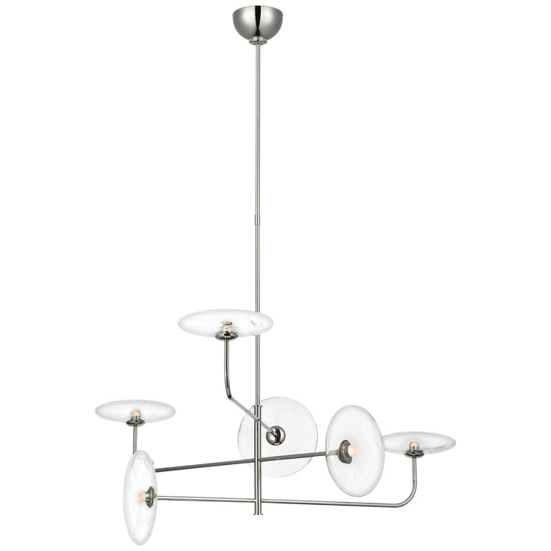 Ian K. Fowler Calvino Large Arched Chandelier, Polished Nickel