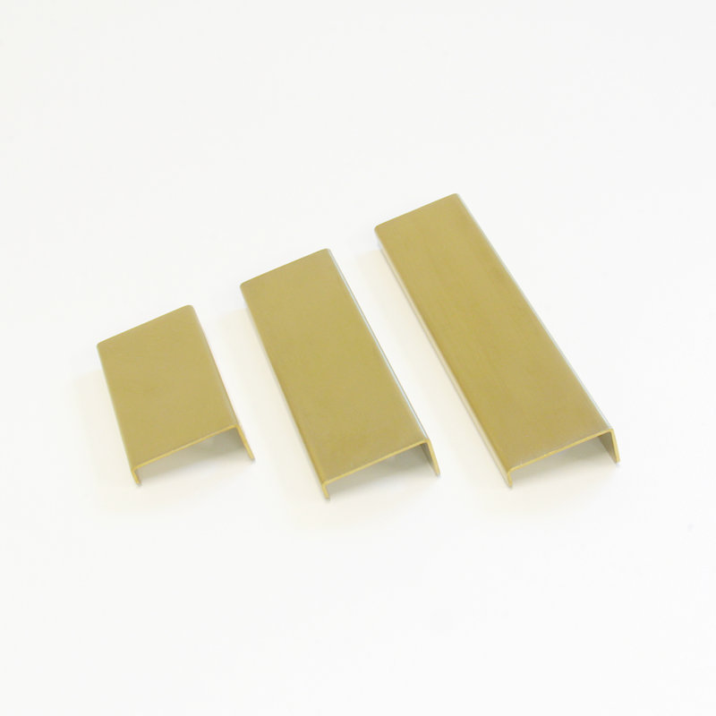 Brushed Gold Stainless Steel Modern Finger Pull Handle