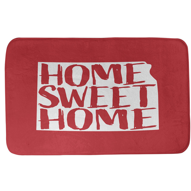 Tapis pour salle de bain kansas doux, l 17 po x L 21 po, Rouge