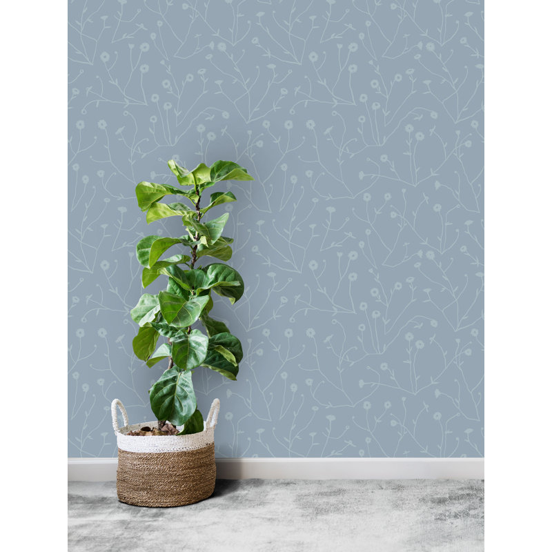 Rouleau de papier peint L 33 pi x l 20,5 po Keyes, Bleu