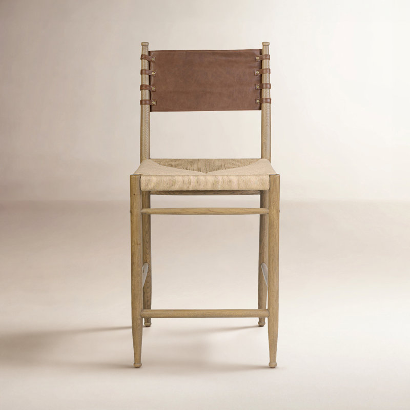 Brielle Upholstered Stool with Solid Wood Frame