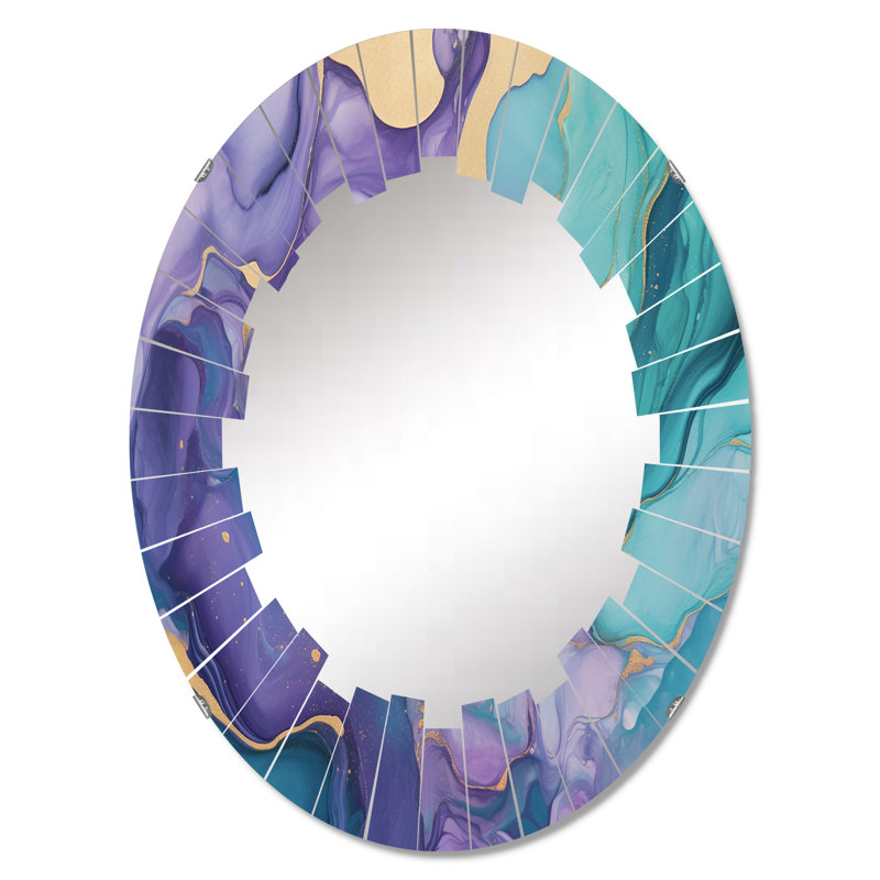 Druminagh - Miroir mural moderne ovale, 36 po x 24 po