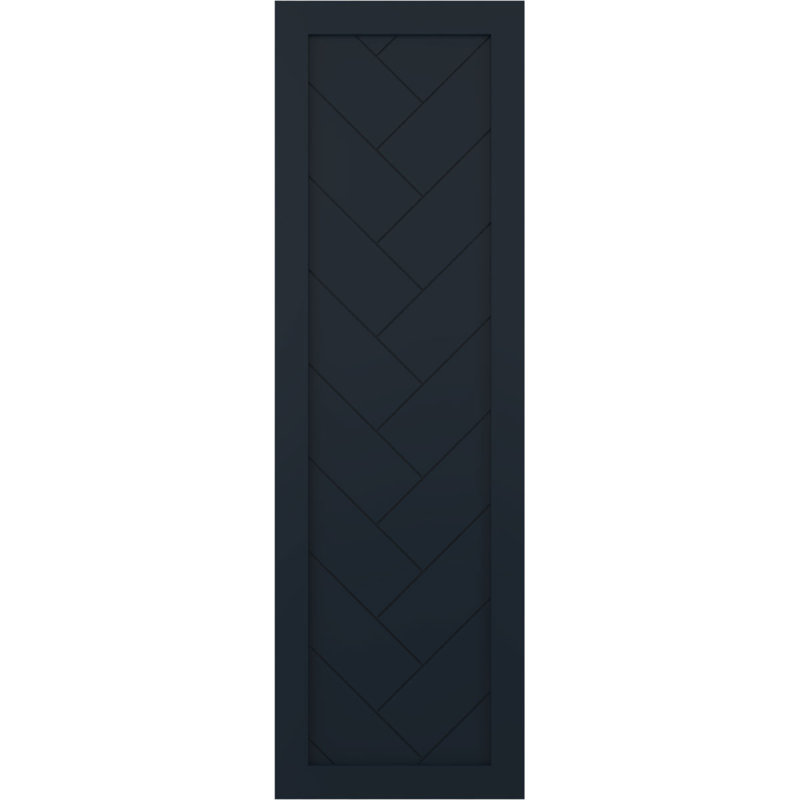Volets à fixation fixe en PVC True Fit, Bleu nuit sans étoile, 25", 15"