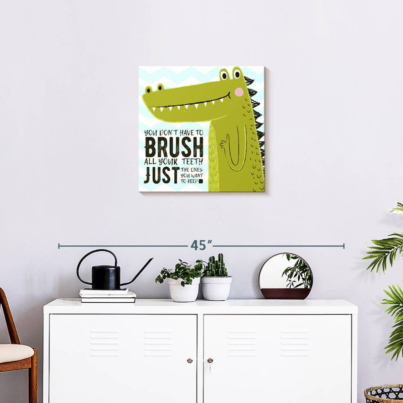 «Brush Dino», impression sur toile, H 20 po x l 20 po x P 1,25 po