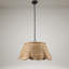 Suspension de salle à manger Summerlin à 4 lumières, intensité variable, 60 cm (23,6 po), en rotin naturel.
