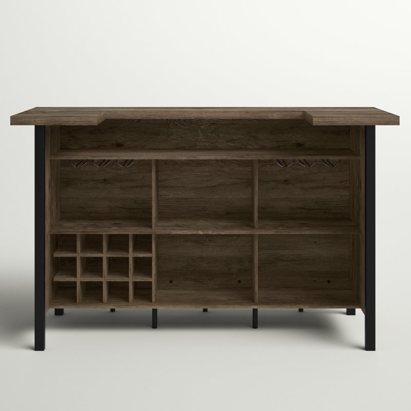 Rustic Modern Farmhouse Home Bar - 70.75''