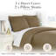 Ensemble de housse de couette en lin taupe foncé Southshore Fine Linens-336246583-336246574