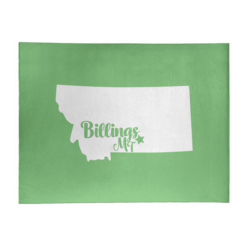 Tapis vert en poly-chenille montanas billings, Rectangle 9 pi x 12 pi