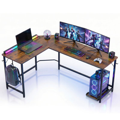 66IN L Shaped Corner Desk, Modern Large L Desk for Home Office & Gaming