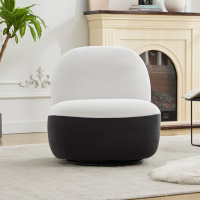 Chaise d'appoint pivotante rembourrée