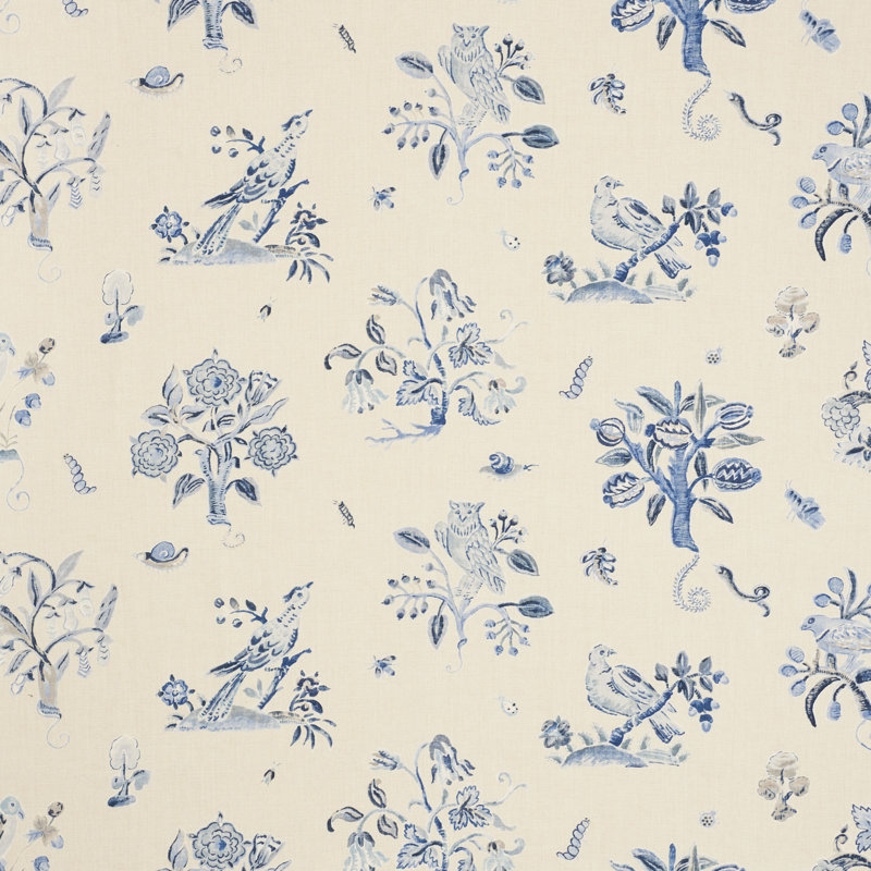 Tissu de ménagerie magique, Bleus