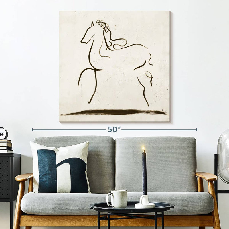 Illustration d'un cheval Brampt, H 33 po x l 33 po