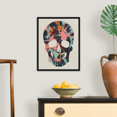 « Skull splatter II » par Sydney Edmunds-impression d’art graphique sur toile