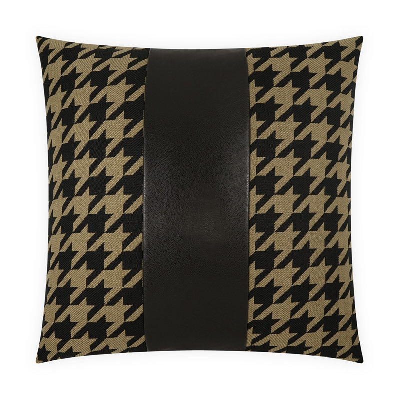Harwich Band Square Pillow Cover & Insert, Black, Square 22"