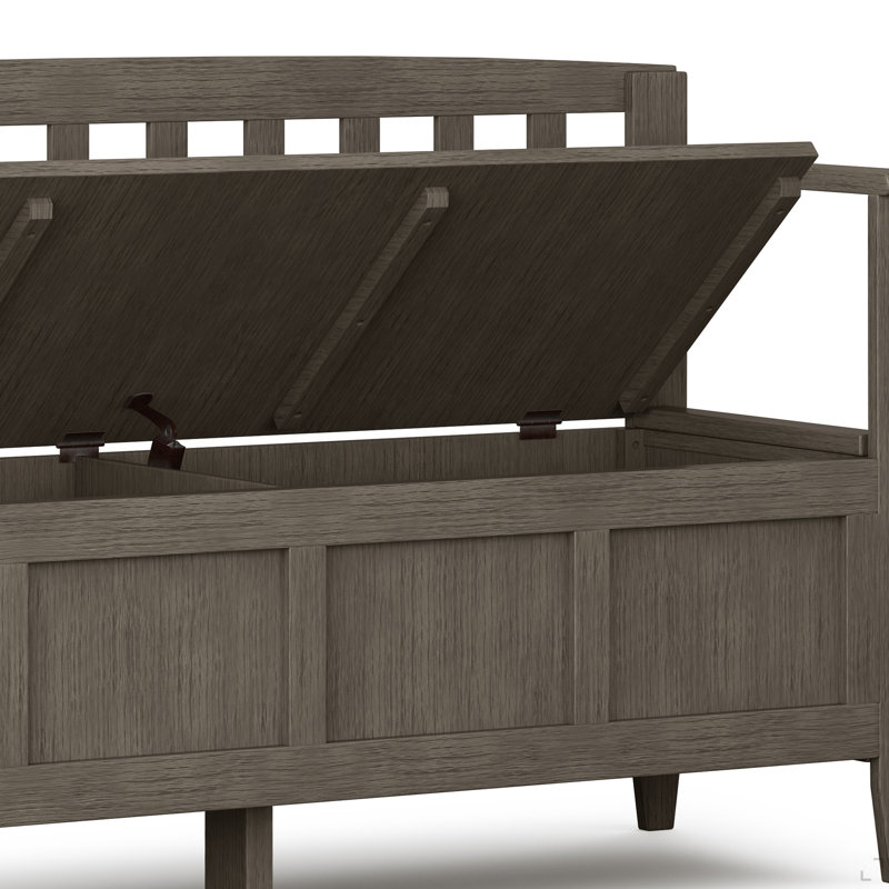Banc de rangement pour hall d'entrée Brooklyn, Marron foncé