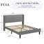 Structure de lit avec tête de lit, lit plateforme tapissier moderne en tissu de lin, sommier-1079269477-1079269476