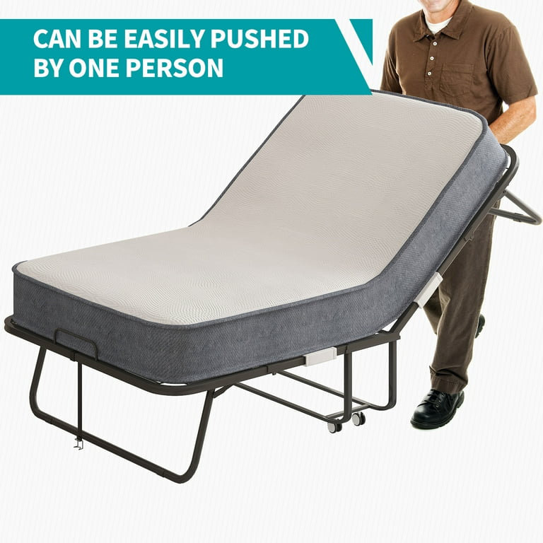 Pickrell 46" W/38'' W Folding Bed with 5''H Mattress Included, Twin