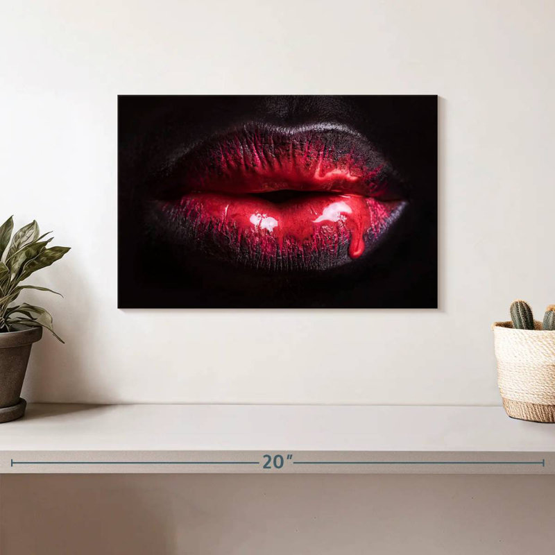 Shuttleworth Red Dripping Lips, 8" H x 12" W