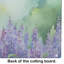 Grande planche à découper en verre aquarelle Idaho Syringa