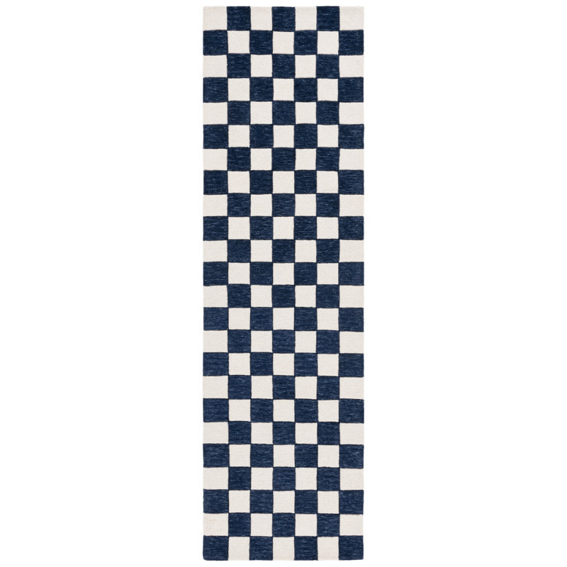 Freemont Area Rug In Navy/Ivory, Runner 2'3" x 8'