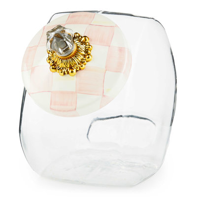 Rosy Check Lid Cookie Jar