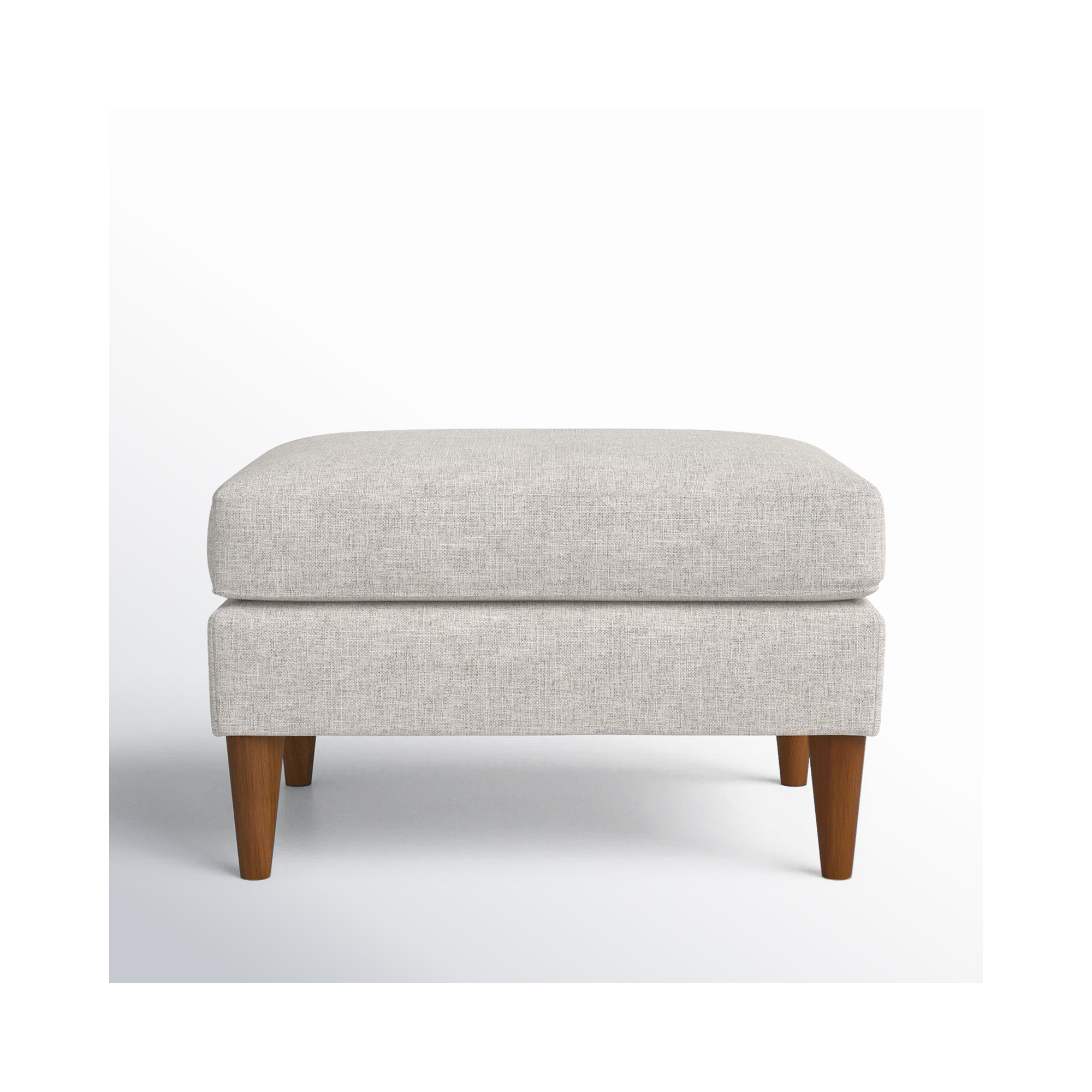 Clifford 32" Wide Rectangle Custom Standard Ottoman, Valet Bran Tweed