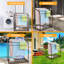 Porte-serviettes de piscine, organisateur de rangement extérieur pour piscine Trapedozal, 5 barres, porte-serviettes d'extérieur avec roulettes-104276181