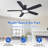 52" Flush Mount Ceiling Fan With Lights And Remote Control, Reversible And 5 Dual-sided Blades-498187537