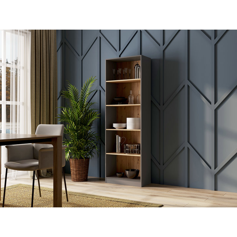 Paridhi Solid Wood Standard Bookcase - Tall Freestanding Book Shelf for Living Room, Study and Bedroom, Wooden Shelving Unit Book Case