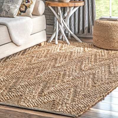 Tapis brun touffeté à la main Nibbi