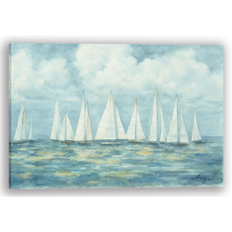 «Sail Away Serenity» par Anye - Art mural sur toile côtière
