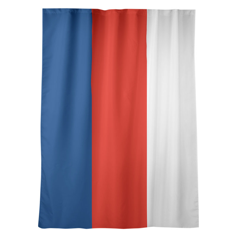 Striped Room Darkening Rod Pocket Single Curtain Panel, Pittsburgh Baseball Royal Blue/Red/White
