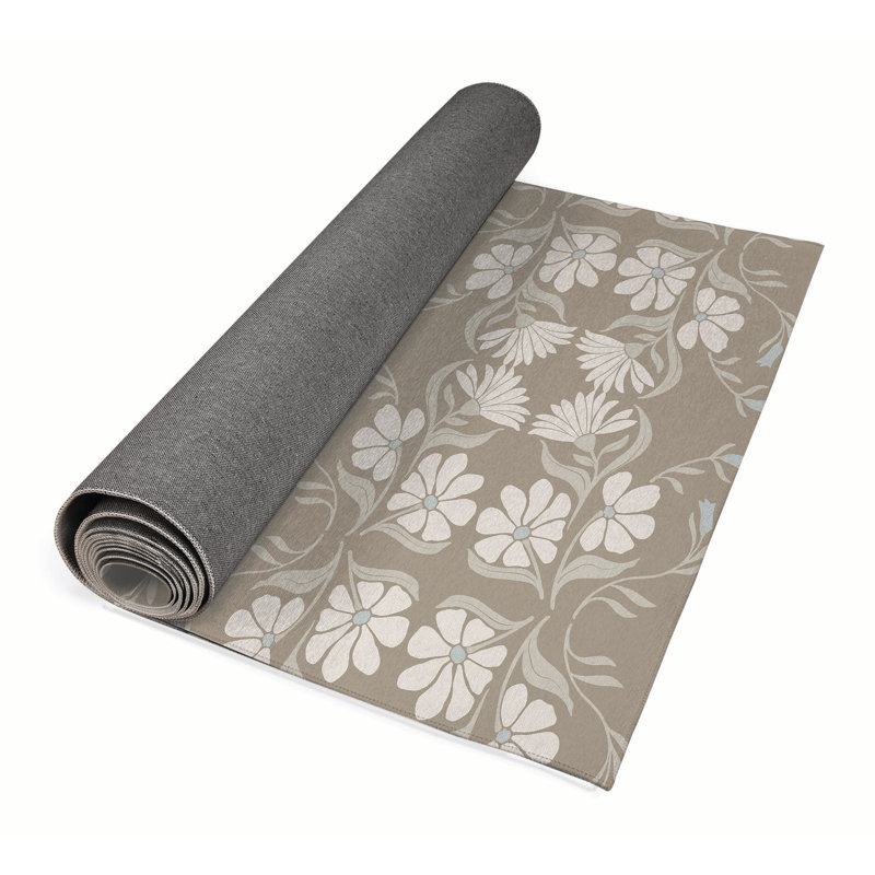 Groovy Flowers Outdoor Rug, Runner 2'6" x 8'