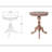 Hannelore Solid Wood Pedestal End Table-332011121