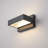 Dimmable LED Wall Sconce, Matte Black Textured Glass Wall Light for Bathroom and Bedroom