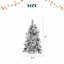 Arbre de Noël enneigé pré-éclairé avec pommes de pin-91515266