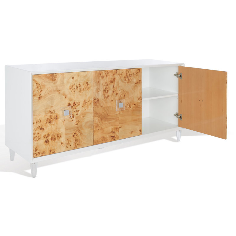 Table buffet large An,9l 64,96 ", Bulwood / laque blanche
